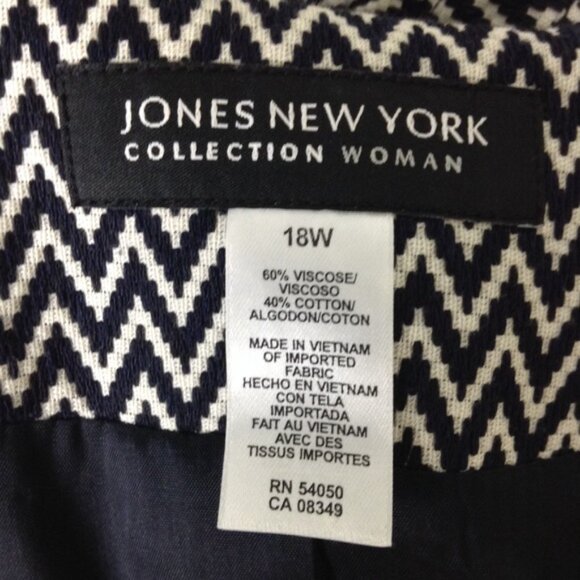 Jones New York Collection Chevron Print Blazer 18W - Picture 7 of 8